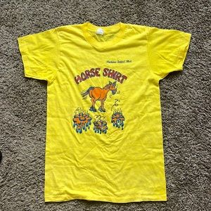 VINTAGE TOPIX TOGS MACKINAC ISLAND MICHIGAN HORSE SHIRT